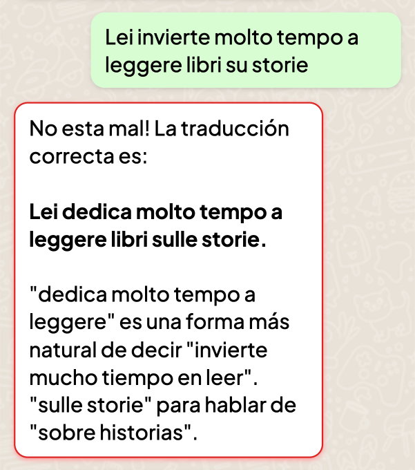 Lingo bites whatsapp conversation